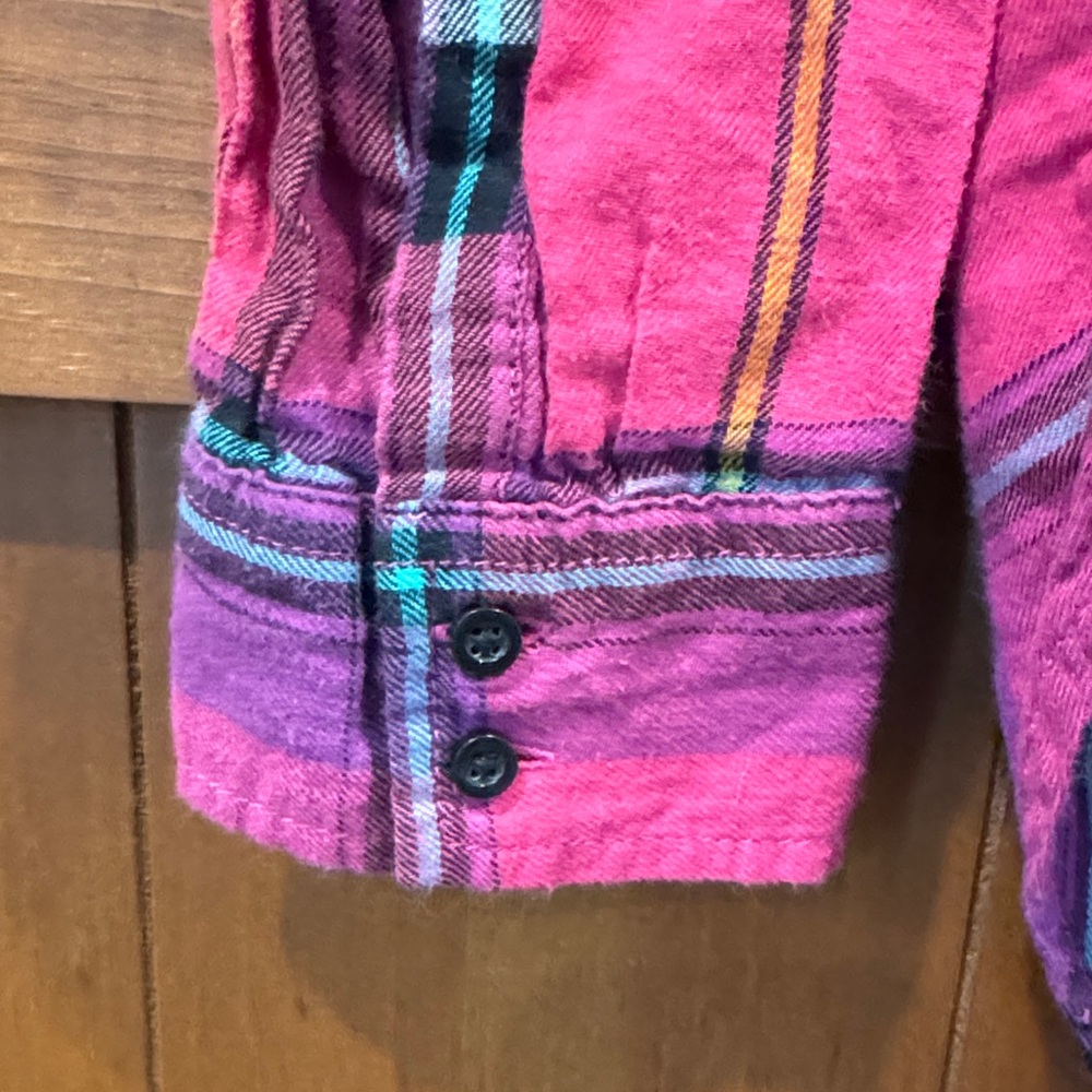 Arizona Jean Company — Plaid Flannel Button-Down in Pink and Purple - Picture 6 of 9